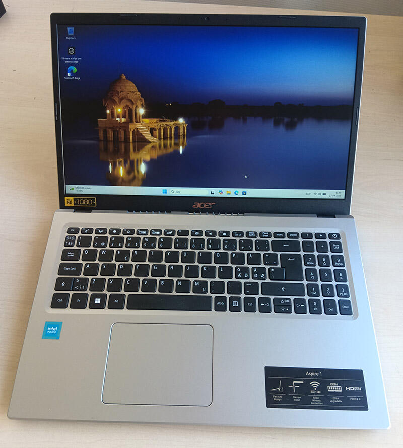Acer Aspire 1 15,6 Grade A Refurbished Billig bærbar med Windows 11